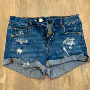 American Eagle Hi-Rise Shortie Jean Shorts